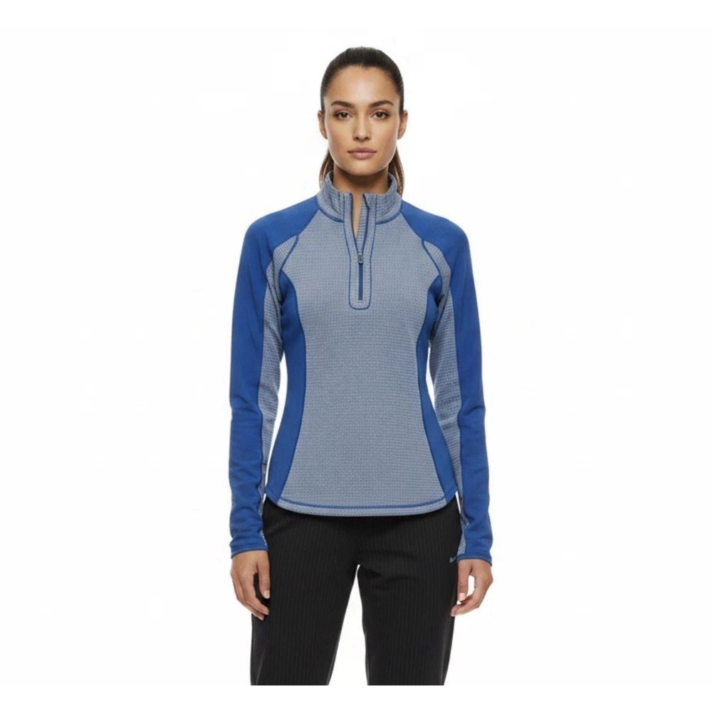 Lululemon Run U-turn Reversible 1/2 zip pullover Beaming Blue women Sz M